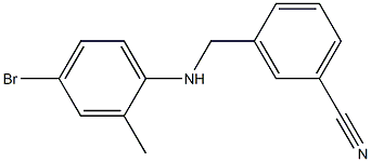 3-{[(4-bromo-2-methylphenyl)amino]methyl}benzonitrile Struktur