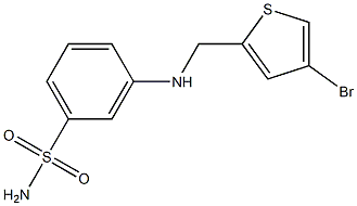 3-{[(4-bromothiophen-2-yl)methyl]amino}benzene-1-sulfonamide Struktur