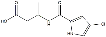 3-{[(4-chloro-1H-pyrrol-2-yl)carbonyl]amino}butanoic acid Struktur