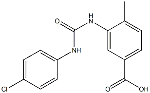 3-{[(4-chlorophenyl)carbamoyl]amino}-4-methylbenzoic acid Struktur