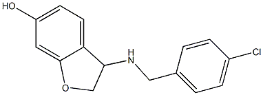 3-{[(4-chlorophenyl)methyl]amino}-2,3-dihydro-1-benzofuran-6-ol Struktur