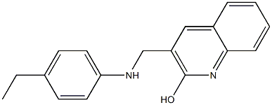 3-{[(4-ethylphenyl)amino]methyl}quinolin-2-ol Struktur