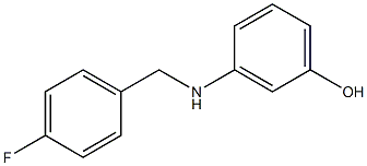 3-{[(4-fluorophenyl)methyl]amino}phenol Struktur