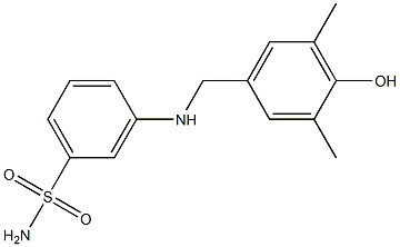 3-{[(4-hydroxy-3,5-dimethylphenyl)methyl]amino}benzene-1-sulfonamide Struktur