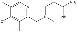 3-{[(4-methoxy-3,5-dimethylpyridin-2-yl)methyl](methyl)amino}propanimidamide Struktur