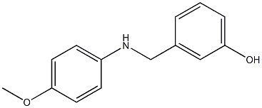 3-{[(4-methoxyphenyl)amino]methyl}phenol Struktur