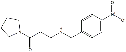 3-{[(4-nitrophenyl)methyl]amino}-1-(pyrrolidin-1-yl)propan-1-one Struktur