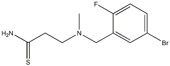 3-{[(5-bromo-2-fluorophenyl)methyl](methyl)amino}propanethioamide Struktur