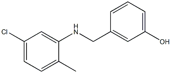 3-{[(5-chloro-2-methylphenyl)amino]methyl}phenol Struktur