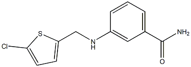 3-{[(5-chlorothiophen-2-yl)methyl]amino}benzamide Struktur