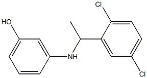 3-{[1-(2,5-dichlorophenyl)ethyl]amino}phenol Struktur