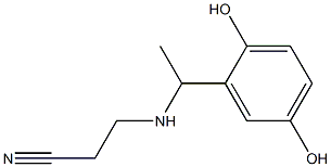 3-{[1-(2,5-dihydroxyphenyl)ethyl]amino}propanenitrile Struktur