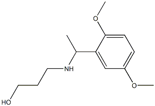 3-{[1-(2,5-dimethoxyphenyl)ethyl]amino}propan-1-ol Struktur