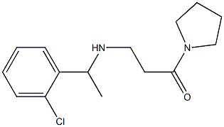 3-{[1-(2-chlorophenyl)ethyl]amino}-1-(pyrrolidin-1-yl)propan-1-one Struktur