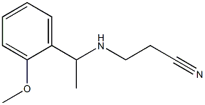 3-{[1-(2-methoxyphenyl)ethyl]amino}propanenitrile Struktur