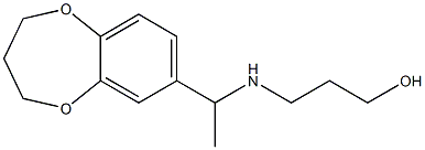 3-{[1-(3,4-dihydro-2H-1,5-benzodioxepin-7-yl)ethyl]amino}propan-1-ol Struktur