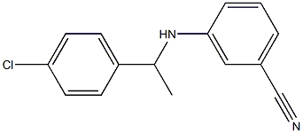 3-{[1-(4-chlorophenyl)ethyl]amino}benzonitrile Struktur