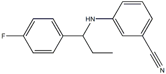 3-{[1-(4-fluorophenyl)propyl]amino}benzonitrile Struktur