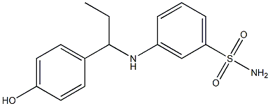 3-{[1-(4-hydroxyphenyl)propyl]amino}benzene-1-sulfonamide Struktur