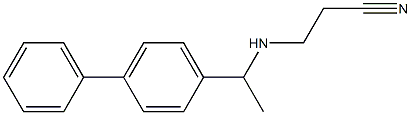 3-{[1-(4-phenylphenyl)ethyl]amino}propanenitrile Struktur