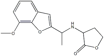 3-{[1-(7-methoxy-1-benzofuran-2-yl)ethyl]amino}oxolan-2-one Struktur