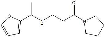 3-{[1-(furan-2-yl)ethyl]amino}-1-(pyrrolidin-1-yl)propan-1-one Struktur