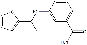 3-{[1-(thiophen-2-yl)ethyl]amino}benzamide Struktur