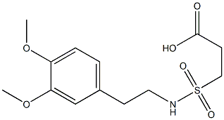 3-{[2-(3,4-dimethoxyphenyl)ethyl]sulfamoyl}propanoic acid Struktur