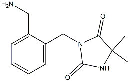 3-{[2-(aminomethyl)phenyl]methyl}-5,5-dimethylimidazolidine-2,4-dione Struktur