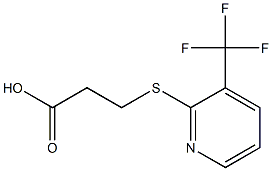 3-{[3-(trifluoromethyl)pyridin-2-yl]thio}propanoic acid Struktur