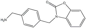 3-{[4-(aminomethyl)phenyl]methyl}-2,3-dihydro-1,3-benzoxazol-2-one Struktur