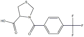 3-{[4-(trifluoromethyl)phenyl]carbonyl}-1,3-thiazolidine-4-carboxylic acid Struktur