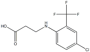 3-{[4-chloro-2-(trifluoromethyl)phenyl]amino}propanoic acid Struktur