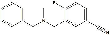 3-{[benzyl(methyl)amino]methyl}-4-fluorobenzonitrile Struktur