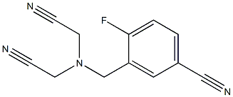 3-{[bis(cyanomethyl)amino]methyl}-4-fluorobenzonitrile Struktur