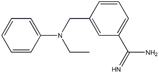 3-{[ethyl(phenyl)amino]methyl}benzenecarboximidamide Struktur