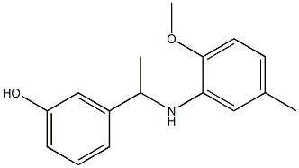 3-{1-[(2-methoxy-5-methylphenyl)amino]ethyl}phenol Struktur