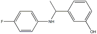 3-{1-[(4-fluorophenyl)amino]ethyl}phenol Struktur