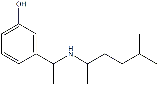 3-{1-[(5-methylhexan-2-yl)amino]ethyl}phenol Struktur