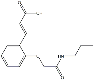 3-{2-[(propylcarbamoyl)methoxy]phenyl}prop-2-enoic acid Struktur