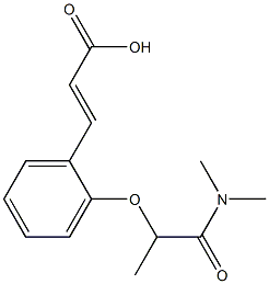 3-{2-[1-(dimethylcarbamoyl)ethoxy]phenyl}prop-2-enoic acid Struktur