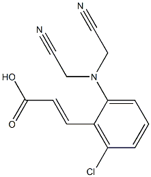 3-{2-[bis(cyanomethyl)amino]-6-chlorophenyl}prop-2-enoic acid Struktur