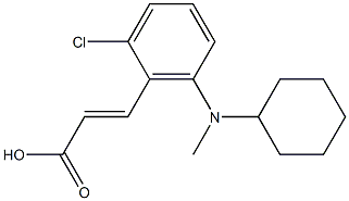 3-{2-chloro-6-[cyclohexyl(methyl)amino]phenyl}prop-2-enoic acid Struktur