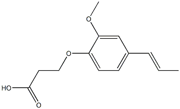 3-{2-methoxy-4-[(1E)-prop-1-enyl]phenoxy}propanoic acid Struktur