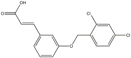 3-{3-[(2,4-dichlorophenyl)methoxy]phenyl}prop-2-enoic acid Struktur