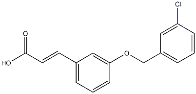 3-{3-[(3-chlorophenyl)methoxy]phenyl}prop-2-enoic acid Struktur