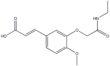 3-{3-[(ethylcarbamoyl)methoxy]-4-methoxyphenyl}prop-2-enoic acid Struktur