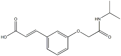 3-{3-[(propan-2-ylcarbamoyl)methoxy]phenyl}prop-2-enoic acid Struktur