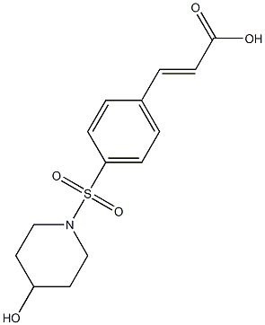 3-{4-[(4-hydroxypiperidine-1-)sulfonyl]phenyl}prop-2-enoic acid Struktur