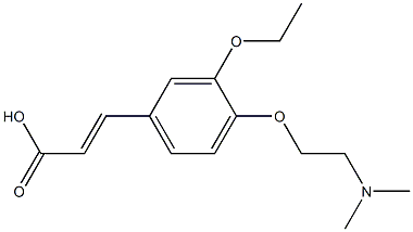 3-{4-[2-(dimethylamino)ethoxy]-3-ethoxyphenyl}prop-2-enoic acid Struktur